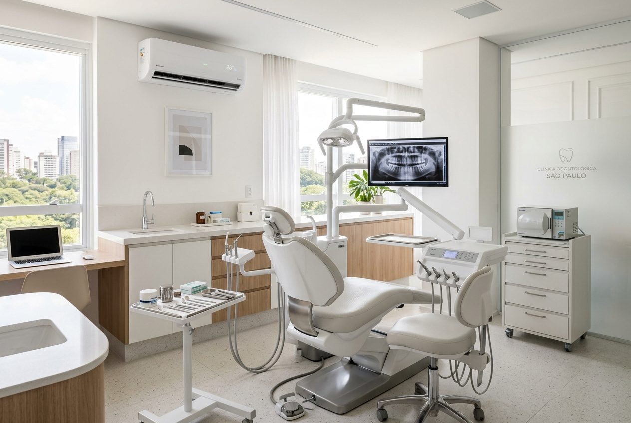 Ambiente hospitalar e clínico rigorosamente higienizado e climatizado